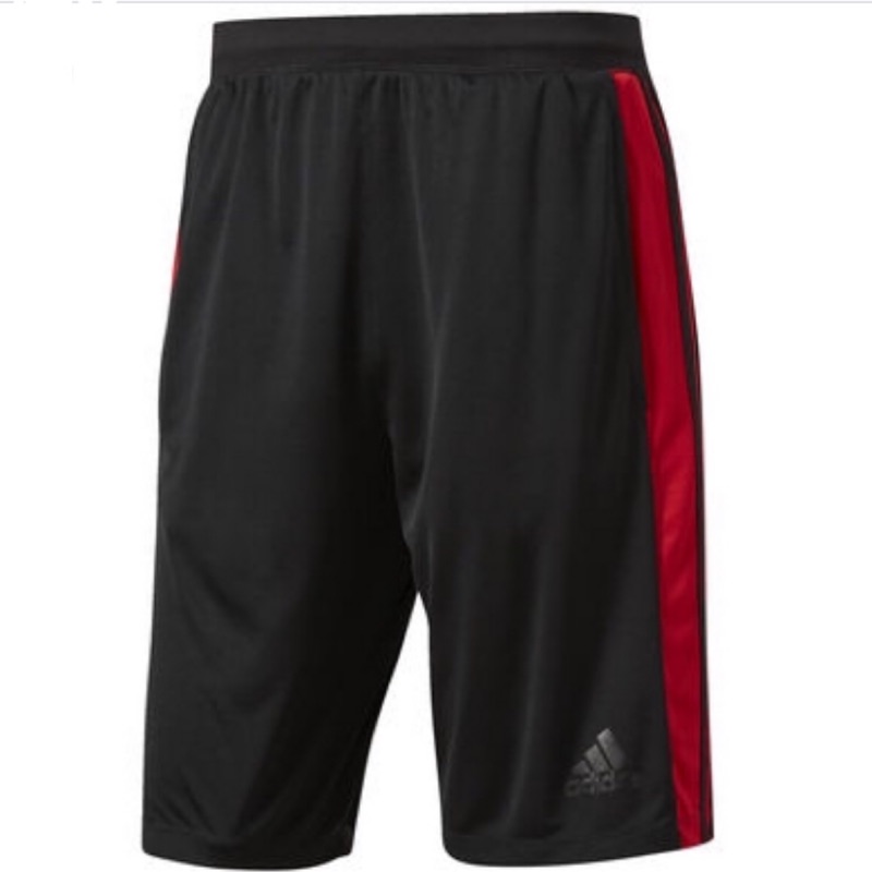 adidas D2M 3-Stripes Shorts BQ3185 男運動短褲黑紅. BQ3185