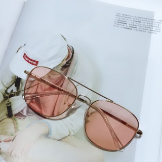 [現貨] 歐美時尚復古風粉色太陽眼鏡