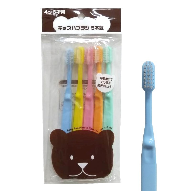 日本 FINE 4-6歲 彩色兒童牙刷  ( 5入裝) / 日本製造