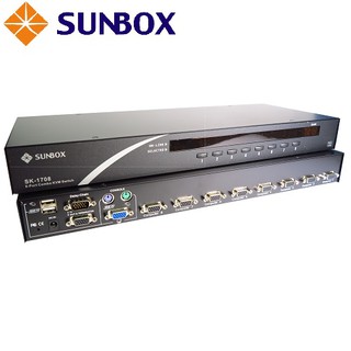 KVM 8埠 VGA + USB + PS/2 切換器 (SK1708) SUNBOX臺製