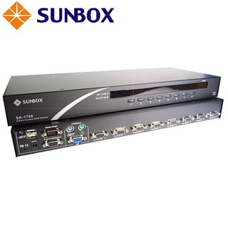 KVM 8埠 VGA + USB + PS/2 切換器 (SK1708) SUNBOX台製