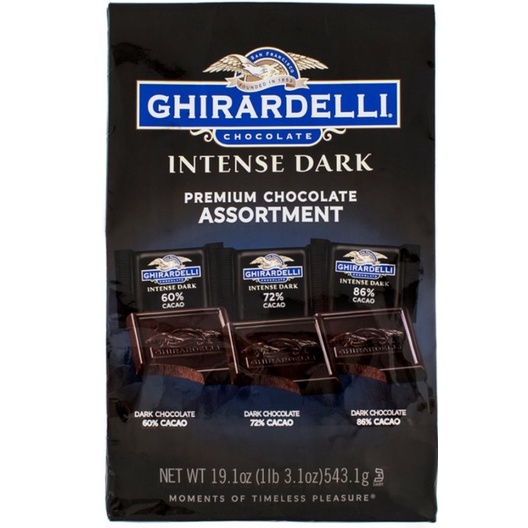 costco代購--Ghirardelli 黑巧克力綜合包3種口味 543.1公克#530447