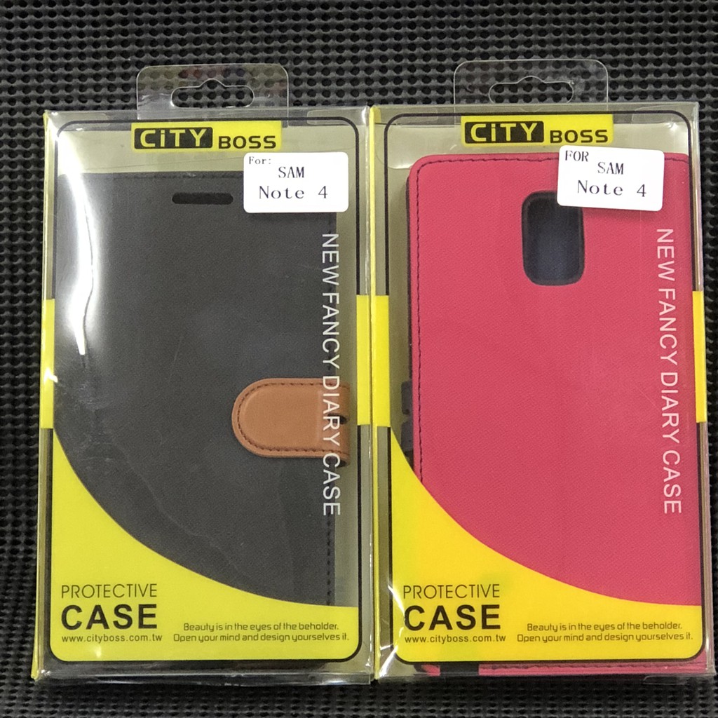 City boss Samsung Note 4 Note4 手機保護套 側掀皮套 保護套 斜立支架保護殼 手機殼