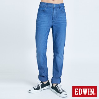 EDWIN 男款 迦績EJ3透氣中直筒牛仔褲(拔洗藍)
