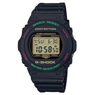 【CASIO】G-SHOCK 聖誕風格圓框電子錶-黑(DW-5700TH-1)