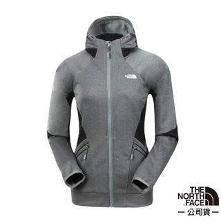 【美國 The North Face】女款 超輕量時尚連帽保暖外套 可調節連衣風帽 364L 中灰 N