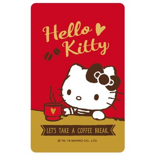 SANRIO HELLO KITTY三麗鷗凱蒂貓咖啡杯悠遊卡