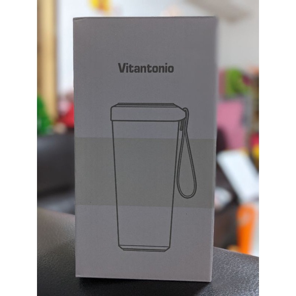 Vitantonio 小V 隨行杯果汁機 茶花白