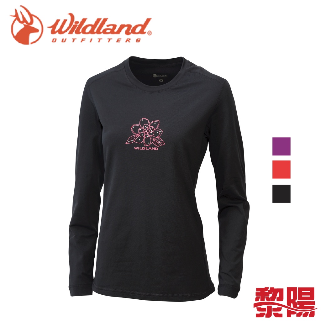 Wildland 12655 女遠紅外線印花保暖衣 細緻刷毛/高彈性/輕量透氣/吸濕快乾 01W12655