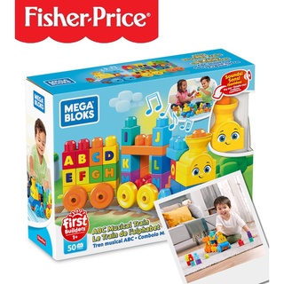 《JC親子嚴選》 fisher price 費雪美高 大積木音樂字母學習火車 mega bloks