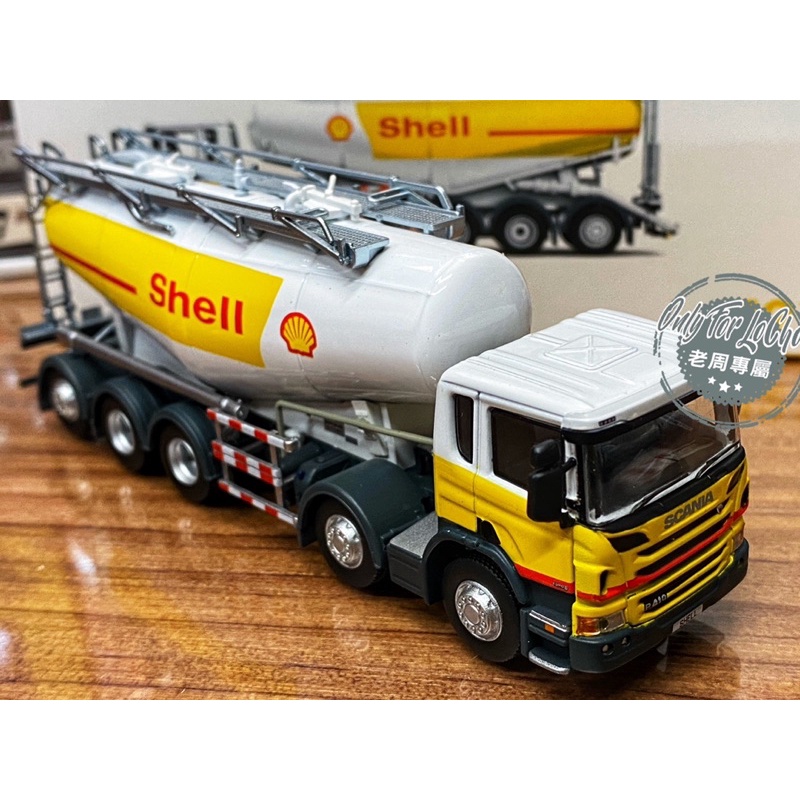 現貨老周微影tiny 121 Scania P Shell 粉缸車殼牌油罐車合金模型車 蝦皮購物