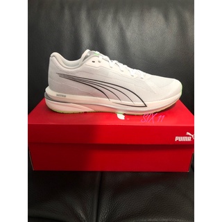 SIX PUMA VELOCITY NITRO COOLADAPT 氮氣跑鞋 輕量 男款 白綠 195094-01