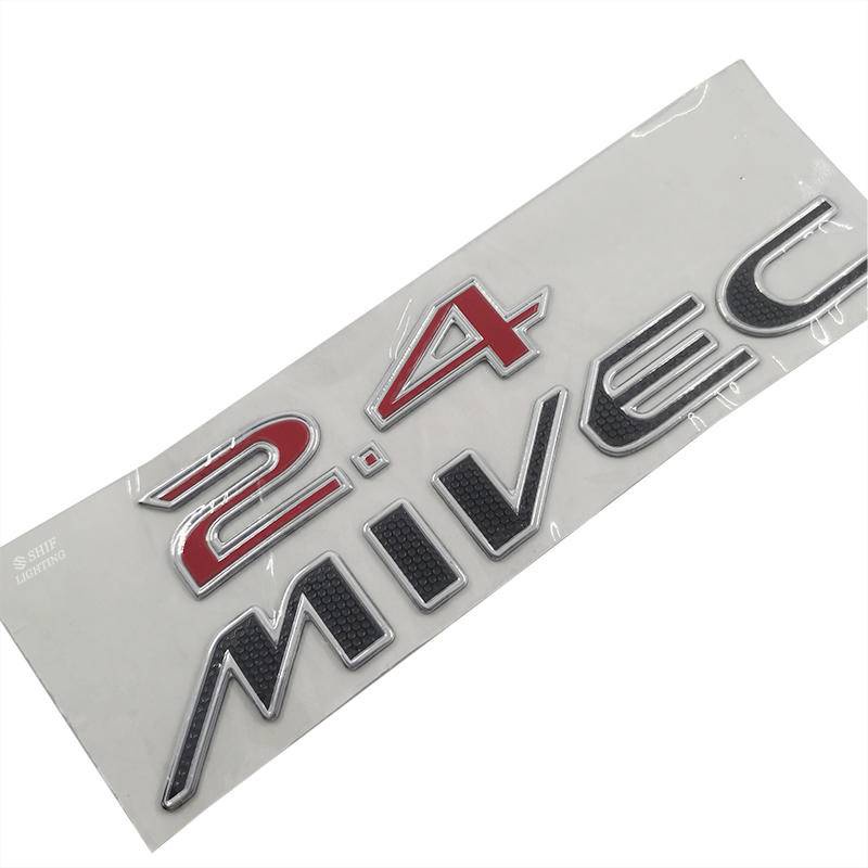 MITSUBISHI 1 x ABS 2.4 MIVEC 徽標汽車汽車裝飾標誌徽章貼紙貼花更換, 用於三菱 MIVEC