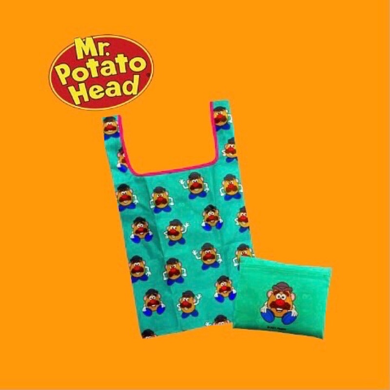 『日本限定』Mr. Potato Head 蛋頭先生折疊購物袋 手提袋 環保袋 隨身攜帶包 日本選物 日本代購