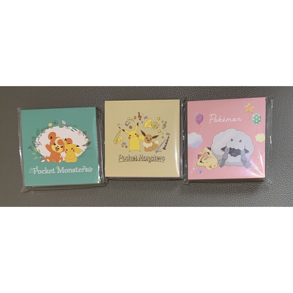 寶可夢周邊文具 pokemon 方形便條紙 日本限定販售
