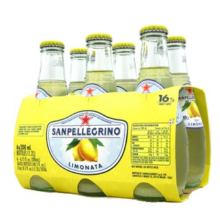 S.Pellegrino 聖沛黎洛氣泡水果水(萊姆口味)200mlX24瓶X箱(玻璃瓶)旋轉即開瓶