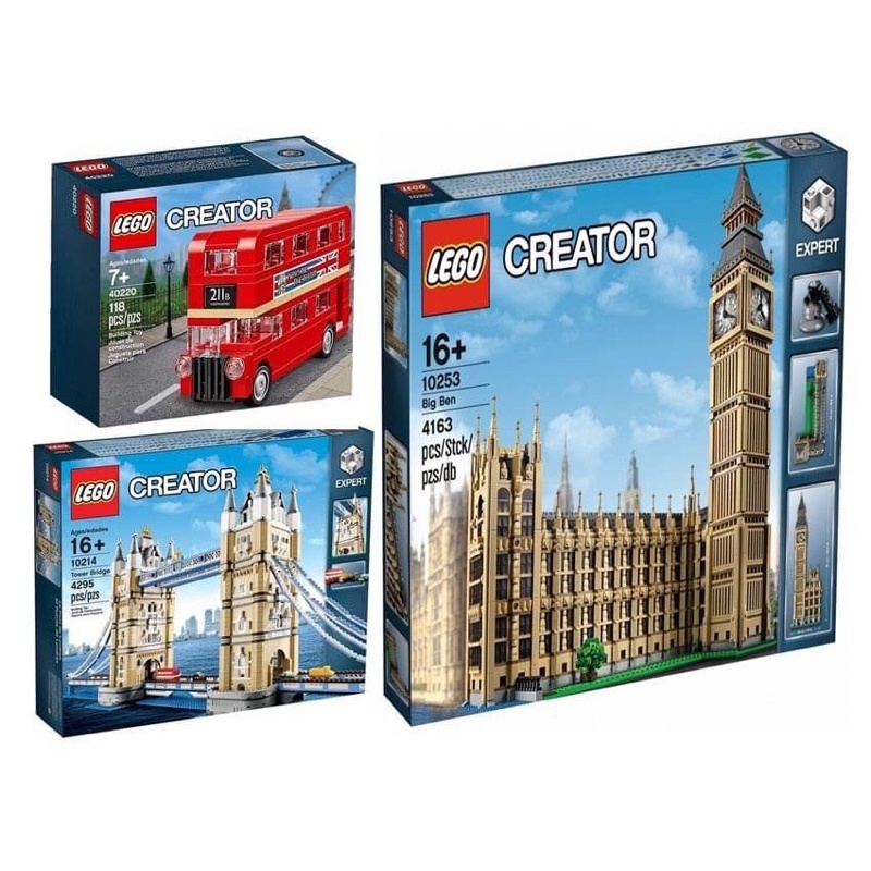&lt;老皮樂高殿&gt;  lego 10214倫敦鐵橋+10253大笨鐘 加贈40220倫敦雙層巴士 全新正品