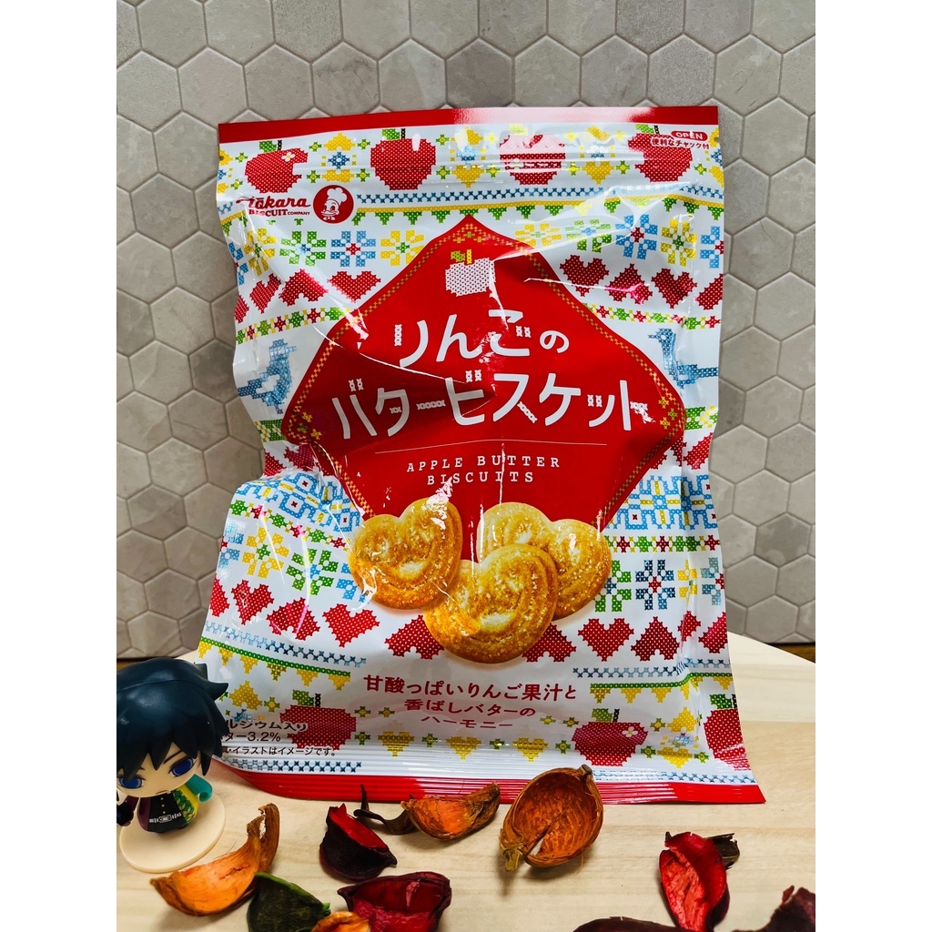 免運 現貨 快速出貨 日本 寶製菓 takara 心型奶油蘋果風味餅乾 奶油 蘋果 奶油蘋果 餅乾 蘋果餅乾 心型餅乾