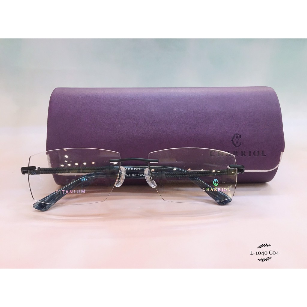 麗睛眼鏡【CHARRIOL 夏利豪】無框細緻款光學眼鏡 L-1040 鋼索繩紋高質感純鈦眼鏡 瑞士一線精品品牌