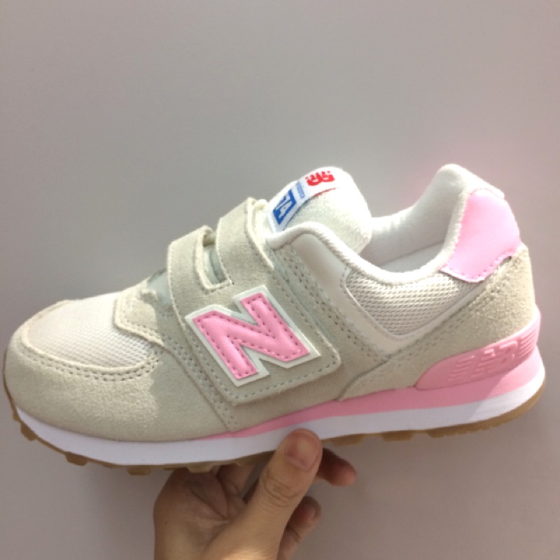 New Balance NB574 魔鬼氈 粉紅、粉藍 大童鞋（小腳女生福利）