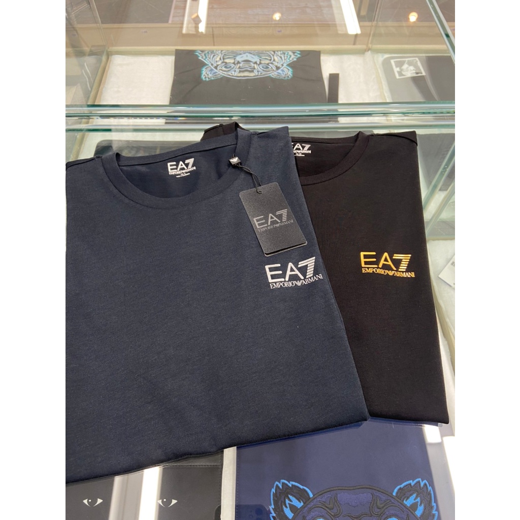 高雄凡賽斯歐洲精品 EmporioArmani 7 EA7 基本款 左胸立體燙金銀字體 素T 出清 短T/T-Shirt