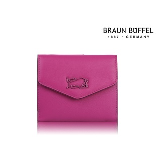 【寧寧精品】台中30年皮件店 BRAUN BUFFEL 德國小金牛-優雅粉短皮夾 BF687-404-1 女短夾區