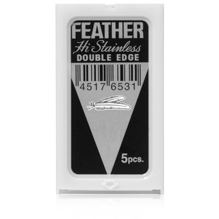 𝐓𝐞𝐛𝐛𝐲𝐬＆𝐂𝐨.日本Feather羽毛牌Hi-Stainless傳統刮鬍刀片（5片裝）雙刃刀片 雙刃刮鬍刀片