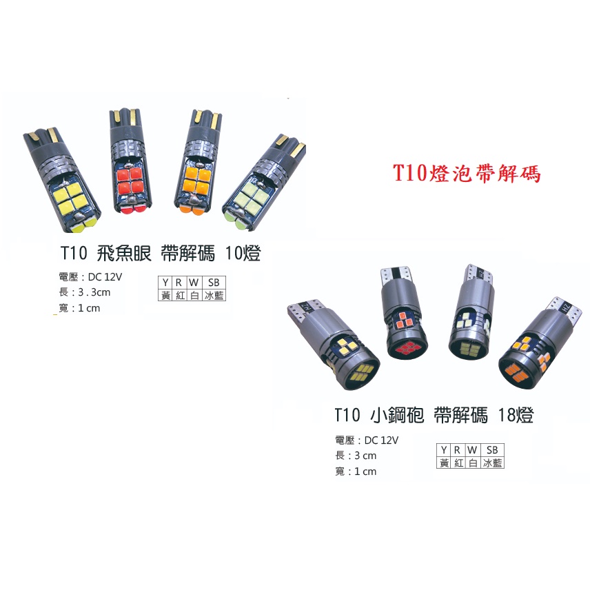 {新霖材料} T10燈泡 T10 LED燈泡 高亮度 飛魚眼 小鋼炮 LED燈 T10燈座 車用小燈 機車小燈