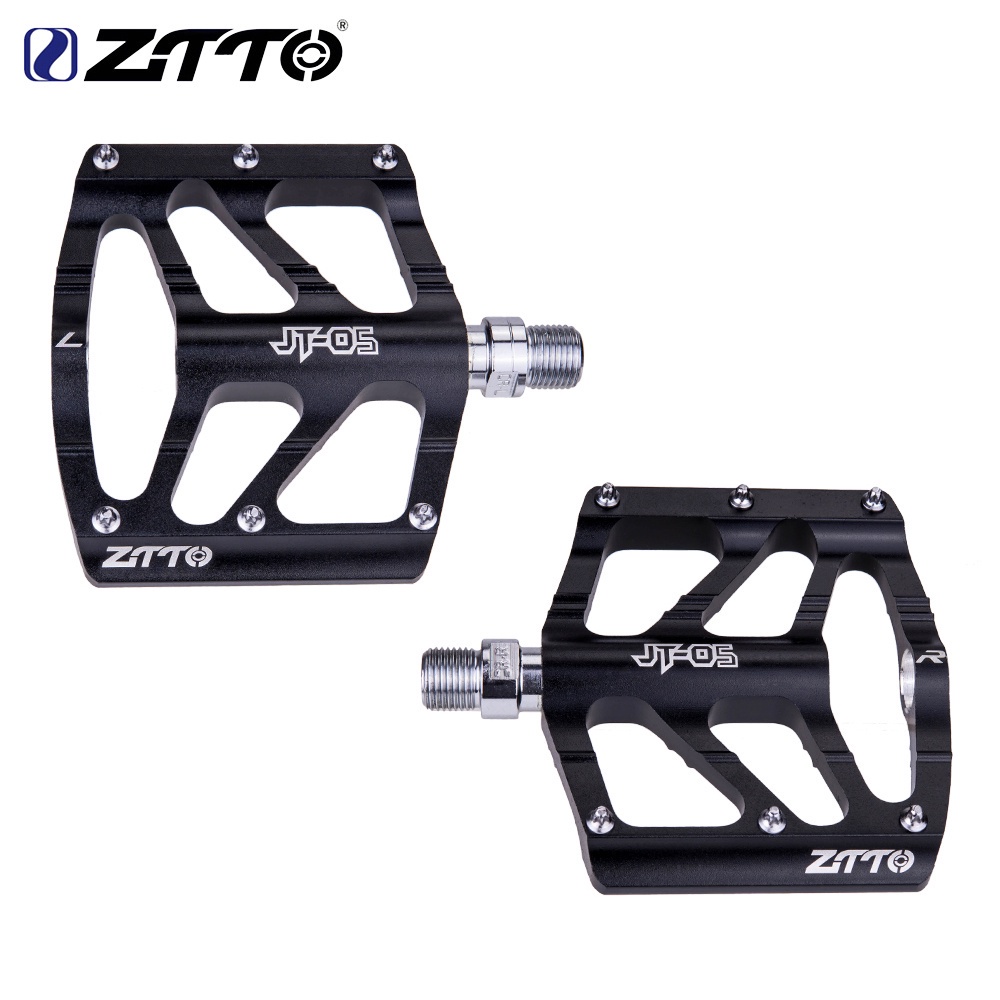 Ztto MTB 山地公路自行車公路車踏板 JT05 平台平踏板運動防滑運動自行車踏板合金適用於 BMX XC 胖自行車