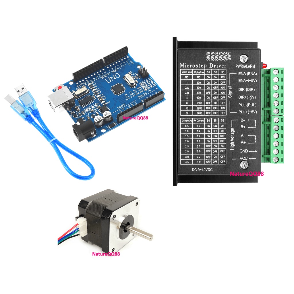 Arduino UNO 步進馬達 套裝/主板 +42步進馬達 + 步進驅動器 TB6600 學生實驗 實習