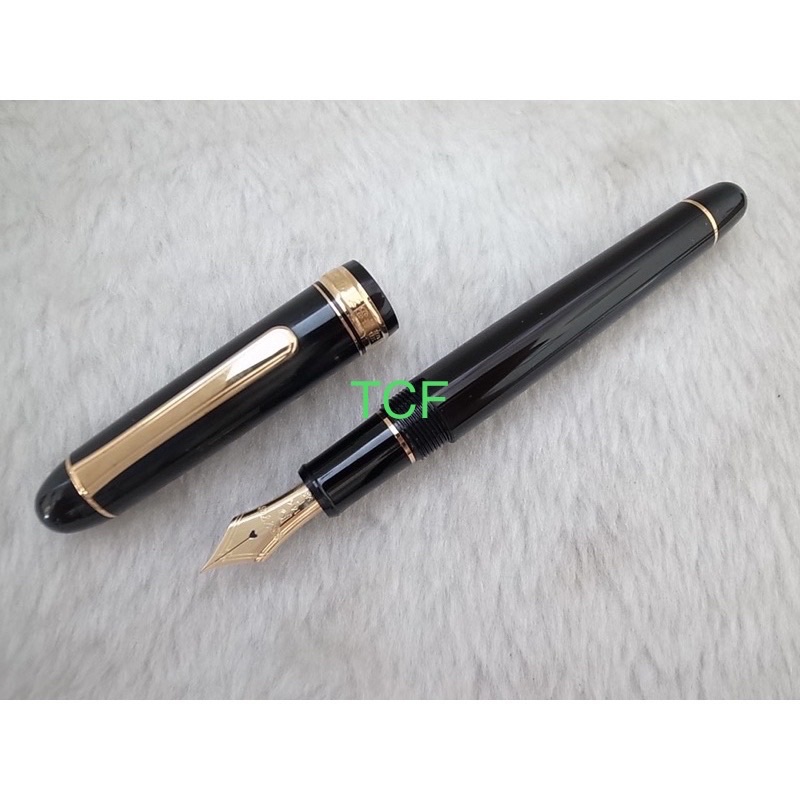 日本製 白金牌鋼筆 Platinum 3776 Century 黑色鋼筆 14K細字尖