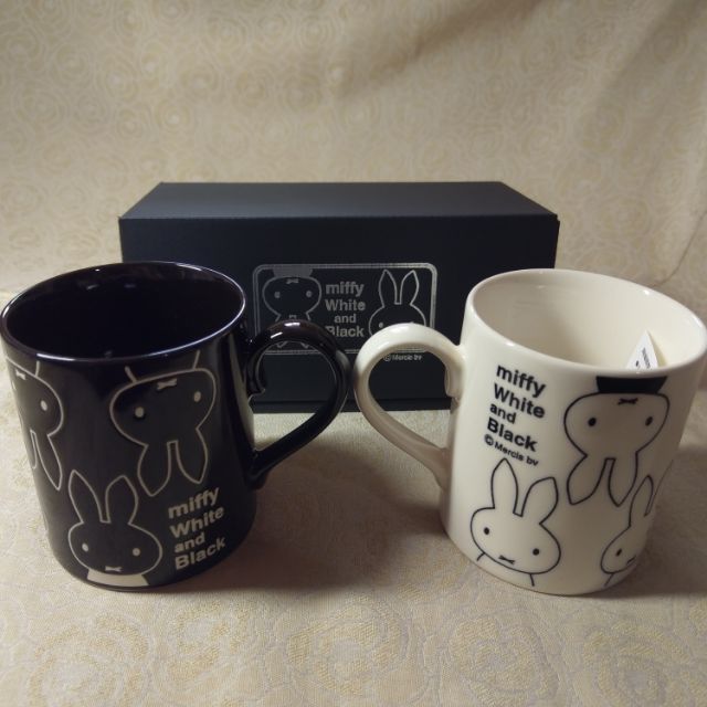 金正陶器日本製dickburna Miffy 米飛兔黑白馬克杯一對情侶杯 蝦皮購物