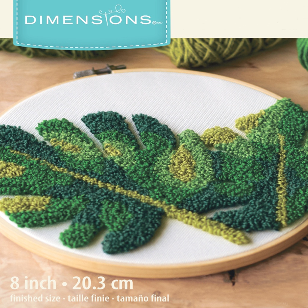 【Dimensions】樹葉-毛巾繡材料包 | 圈圈-8" | 十字繡DIY材料包 正版授權 | 繡XiuCrafts