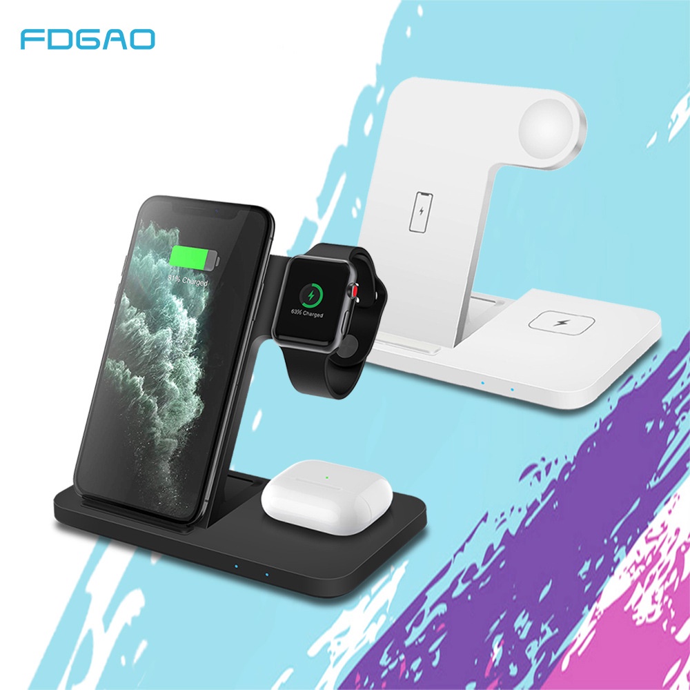 【全新現貨︱每天出貨】FDGAO 折疊3合1無線充電器15W快充 適用 iPhone/Watch/AirPods/安卓