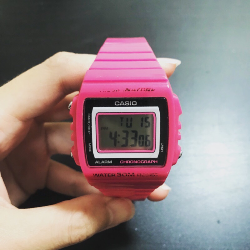 ✨二手✨Casio桃紅色經典電子錶