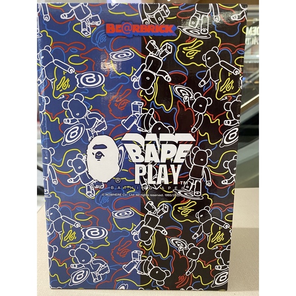 bape be@rbrick 迷彩鯊魚 camo shark 400% 公仔