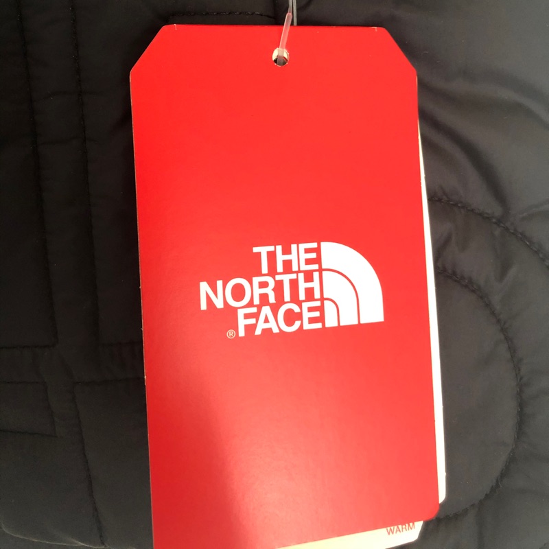 《全新正品》THE North Face黑壓紋傘型連帽造型背心～L號