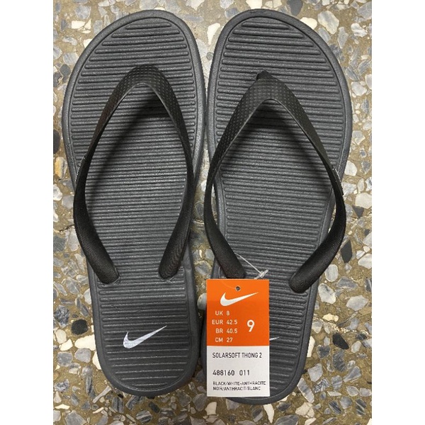 【現貨】NIKE SOLARSOFT THONG 2 男款 拖鞋 涼拖鞋 夾腳拖鞋 488160011黑色