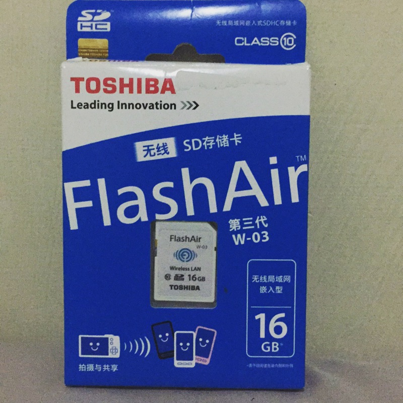 東芝TOSHIBA WiFi FlashAir 16GB記憶卡
