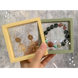 <現貨+預購>珠寶展示盒pe薄膜懸浮飾品收納盒透明首飾盒玩手鏈戒指包裝盒子