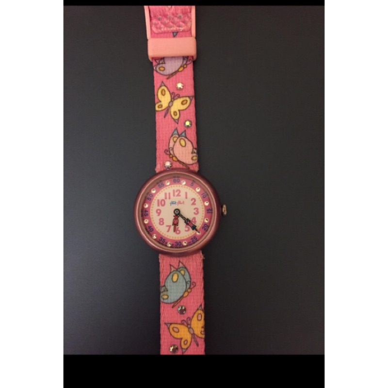Swatch粉色兒童錶