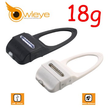 Owleye USB充電式白光前燈 照明模式-強光/閃爍 OW-3702160-1