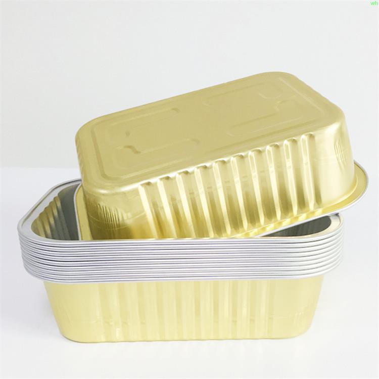 【批發】500ml可微波加熱打包錫紙盒 海鮮盒飯外賣打包配送餐盒含蓋