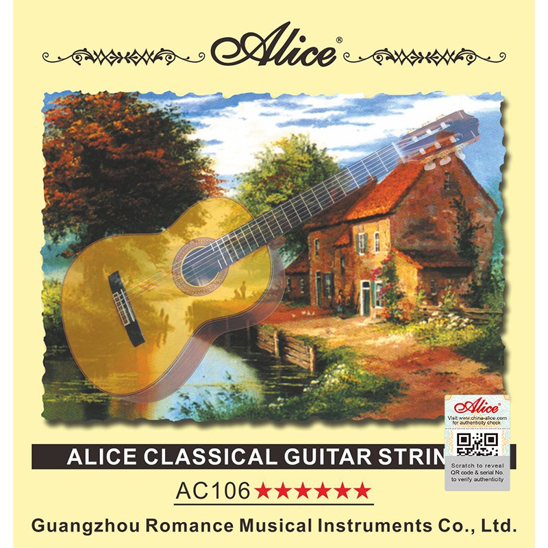【台灣樂器】全新 愛麗絲 ALICE Alice A106 古典吉他弦 透明尼龍光弦 吉他弦 吉他 初學者專用
