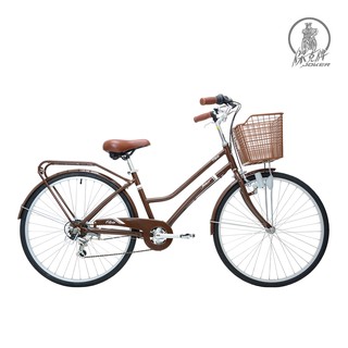 【傑克牌自行車】26吋6速-Olivia 奧莉維亞-復古風淑女車-黑咖啡