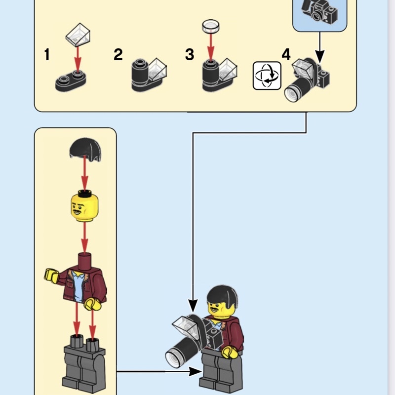 LEGO 80109 拆售 人偶 暗紅色衣服 爸爸 (附手持配件如圖片)