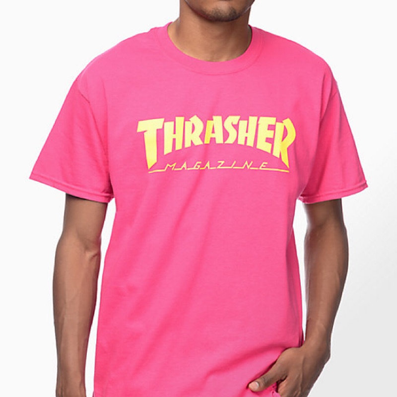 Thrasher 粉紅 桃紅 T恤 男女可穿