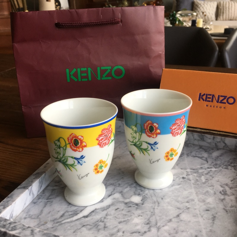 Kenzo高田賢三骨瓷對杯經典絕版品夏日花園made In Japan 全新附紙盒 蝦皮購物
