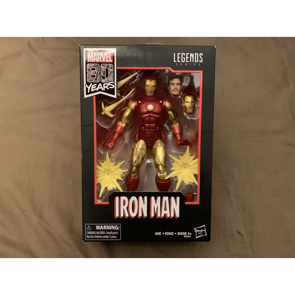 Marvel Legends 漫威 6吋 80周年 傳奇 復仇者 鋼鐵人 Ironman 漫畫版 三頭雕 80週年 美版