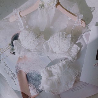 水水雜貨鋪花的嫁紗#桃蜜糖文胸可愛甜美日系軟妹內衣套裝女無鋼圈少女學生